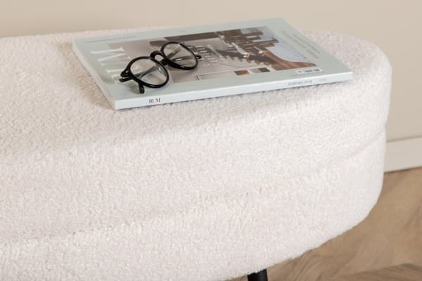 FURNLUX OTTOMAANI OTTO CREME & BLACK 100CM