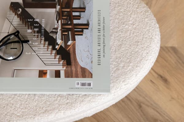 FURNLUX OTTOMAANI OTTO CREME & BLACK 100CM