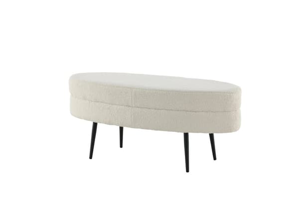FURNLUX OTTOMAANI OTTO CREME & BLACK 100CM