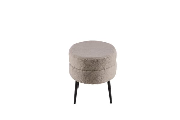 FURNLUX OTTOMAN OTTO GRÅ & SVART 100CM