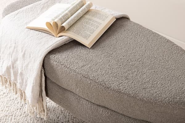 FURNLUX OTTOMAN OTTO GRÅ & SVART 100CM