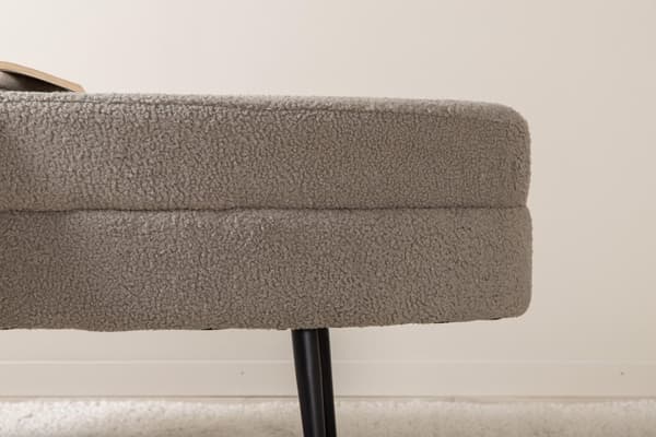 FURNLUX OTTOMAN OTTO GRÅ & SVART 100CM
