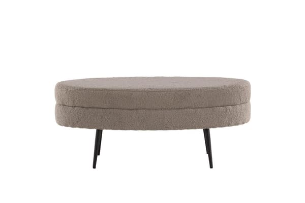 FURNLUX OTTOMAN OTTO GRÅ & SVART 100CM