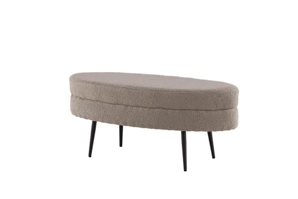 FURNLUX OTTOMAN OTTO GRÅ & SVART 100CM
