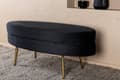 Miniatyrbillede 5 af 10: FURNLUX OTTOMAN OTTO SORT & GULD 100CM