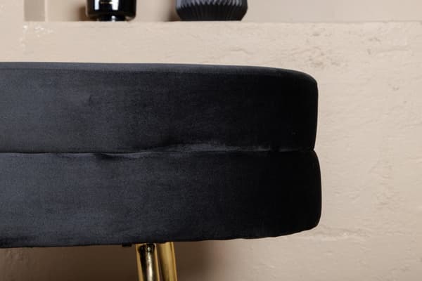 FURNLUX OTTOMAN OTTO SORT & GULD 100CM