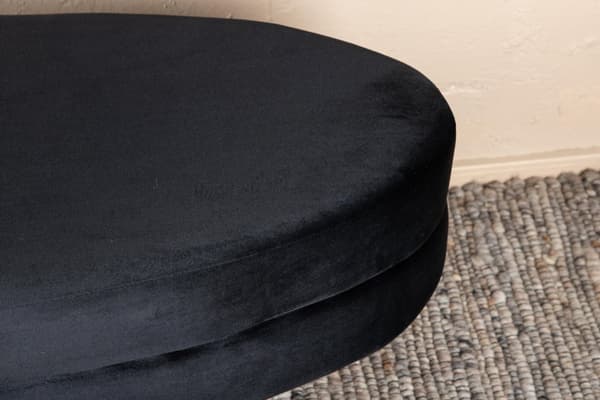 FURNLUX OTTOMAN OTTO SORT & GULD 100CM