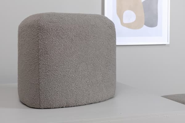 FURNLUX PUF PEG GRÅBRUN 46CM