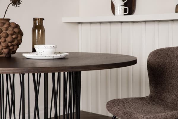 FURNLUX MATBORD STEN VALNÖT & SVART 120CM