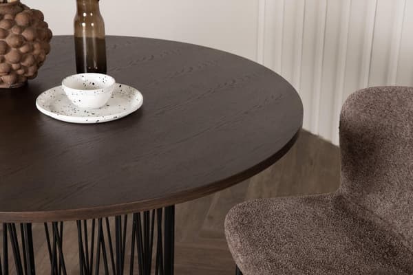 FURNLUX MATBORD STEN VALNÖT & SVART 120CM