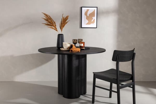 FURNLUX RUOKAPÖYTÄ OLIVIA MUSTA 110CM