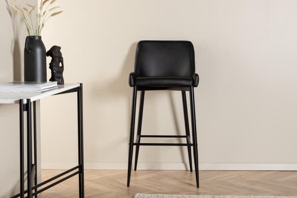 FURNLUX BAARIJAKKARA PLAZA KIILTÄVÄ MUSTA & MUSTA 48CM