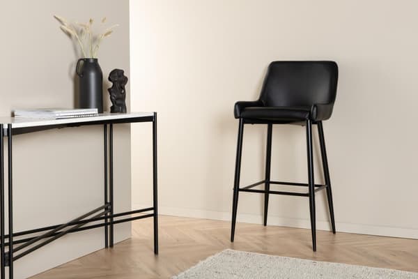 FURNLUX BAARIJAKKARA PLAZA KIILTÄVÄ MUSTA & MUSTA 48CM