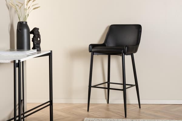 FURNLUX BAARIJAKKARA PLAZA KIILTÄVÄ MUSTA & MUSTA 48CM