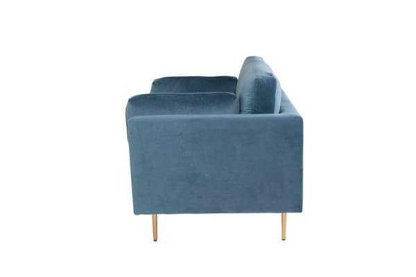 FURNLUX FÅTÖLJ BOOM BLÅ & GULD 110CM