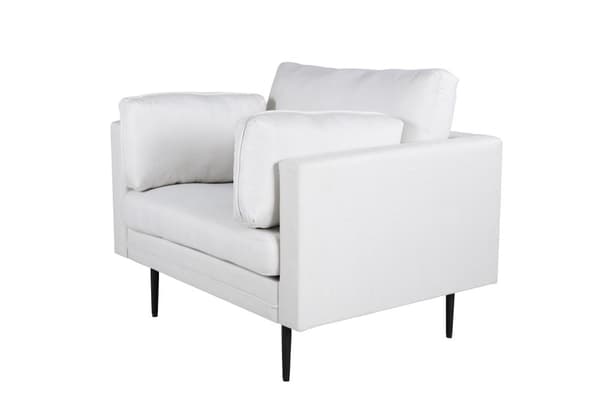 FURNLUX FÅTÖLJ BOM VIT & SVART 110CM