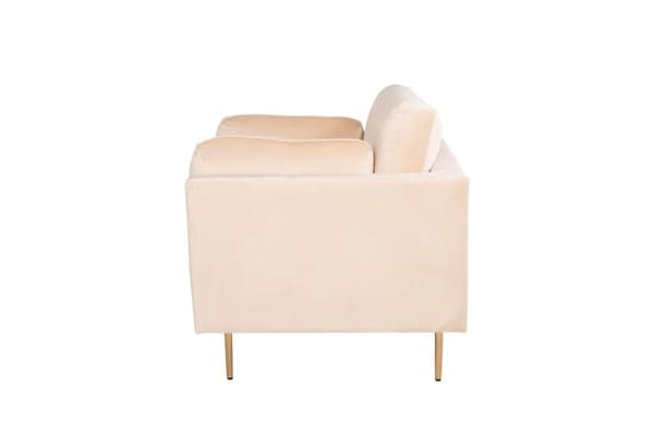 FURNLUX FÅTÖLJ BOOM BEIGE & GULD 110CM