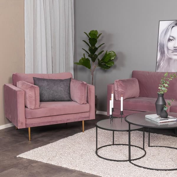 FURNLUX NOJATUOLI BOOM PINKKI & KULTA 110CM