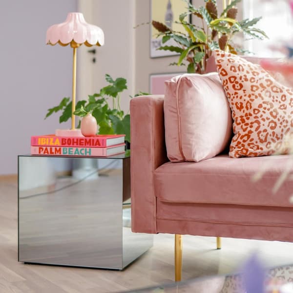 FURNLUX NOJATUOLI BOOM PINKKI & KULTA 110CM