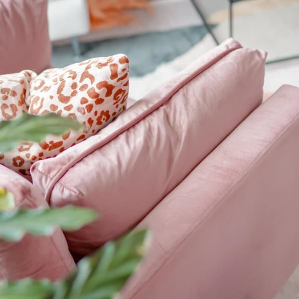 FURNLUX NOJATUOLI BOOM PINKKI & KULTA 110CM