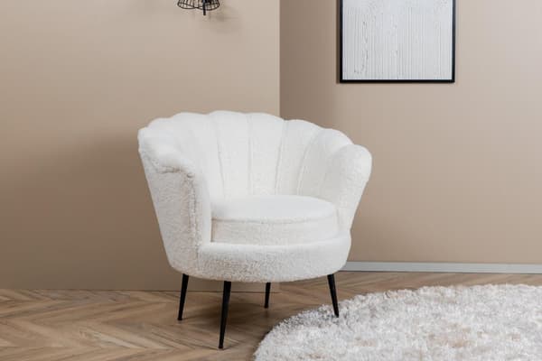 FURNLUX FÅTÖLJ CALAIS VIT & SVART 83CM