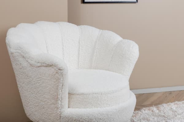 FURNLUX FÅTÖLJ CALAIS VIT & SVART 83CM