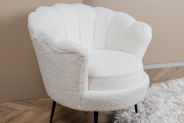 FURNLUX FÅTÖLJ CALAIS VIT & SVART 83CM