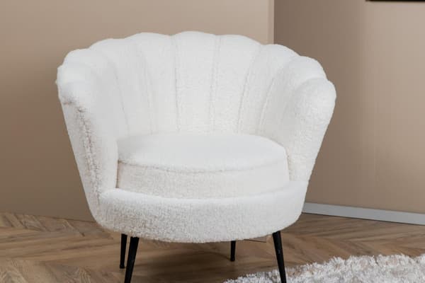 FURNLUX FÅTÖLJ CALAIS VIT & SVART 83CM