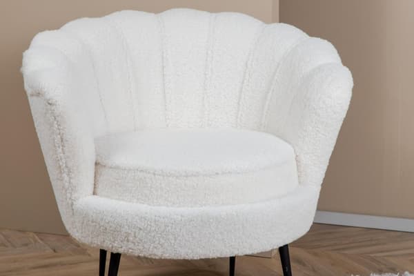 FURNLUX FÅTÖLJ CALAIS VIT & SVART 83CM