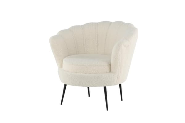FURNLUX FÅTÖLJ CALAIS VIT & SVART 83CM