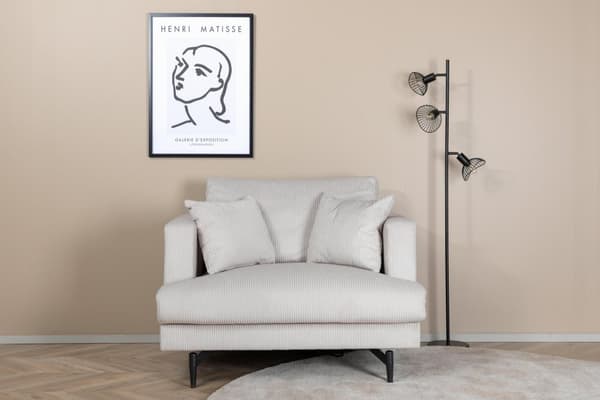 FURNLUX NOJATUOLI SOFIA BEIGE & MUSTA 104CM