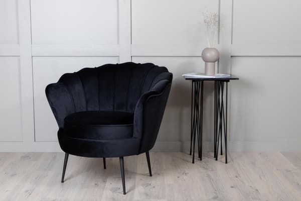 FURNLUX FÅTÖLJ CALAIS SVART 83CM