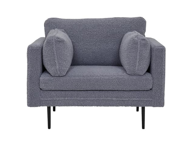 FURNLUX FÅTÖLJ BOOM GRÅ & SVART 110CM