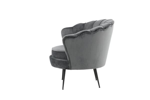 FURNLUX FÅTÖLJ CALAIS MÖRKGRÅ & SVART 83CM