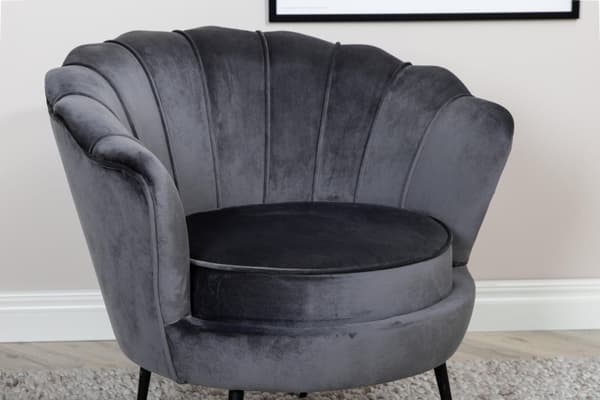 FURNLUX FÅTÖLJ CALAIS MÖRKGRÅ & SVART 83CM