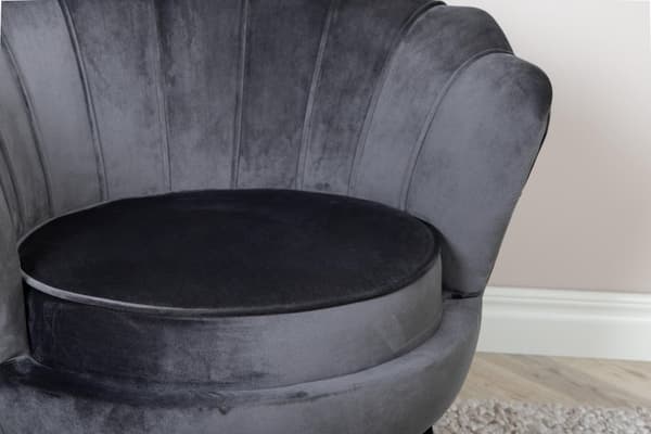 FURNLUX FÅTÖLJ CALAIS MÖRKGRÅ & SVART 83CM