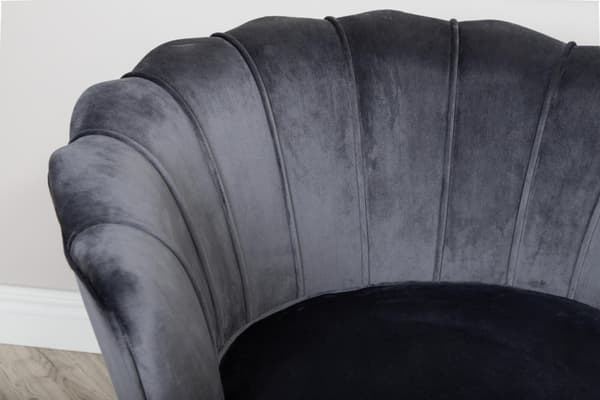 FURNLUX FÅTÖLJ CALAIS MÖRKGRÅ & SVART 83CM