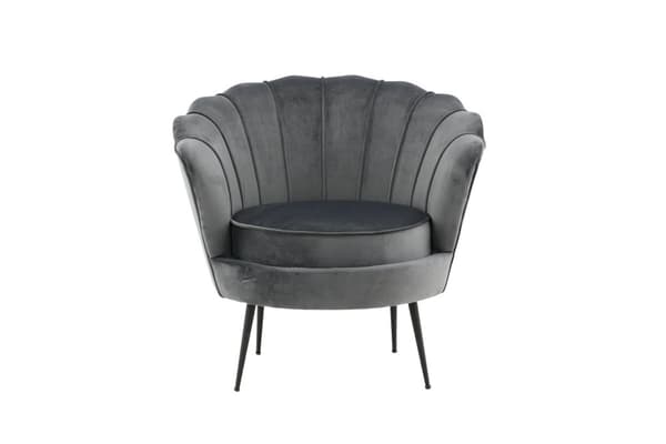 FURNLUX FÅTÖLJ CALAIS MÖRKGRÅ & SVART 83CM