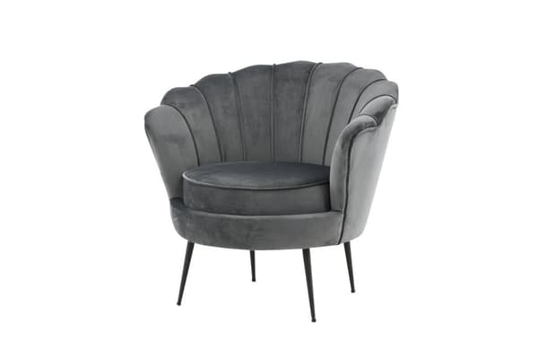 FURNLUX FÅTÖLJ CALAIS MÖRKGRÅ & SVART 83CM