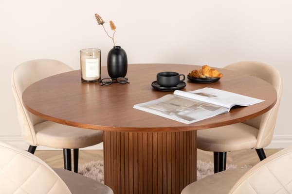 FURNLUX MATBORD BIANCA VALNÖT 110CM