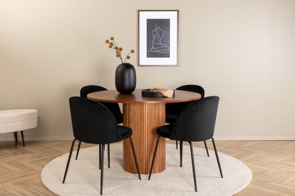 FURNLUX MATBORD BIANCA VALNÖT 110CM
