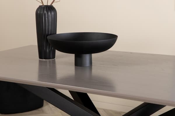 FURNLUX SPISEBORD PIAZZA GRÅ & SORT 90CM