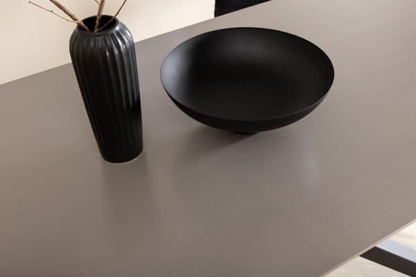 FURNLUX SPISEBORD PIAZZA GRÅ & SORT 90CM