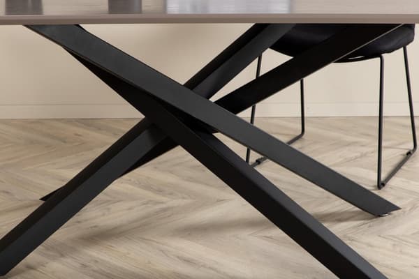 FURNLUX MATBORD PIAZZA GRÅ & SVART 90CM