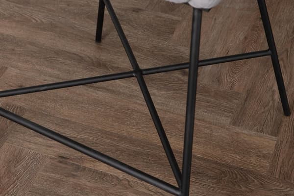 FURNLUX BARSTOL SAMMET GRÅ & SVART 59CM