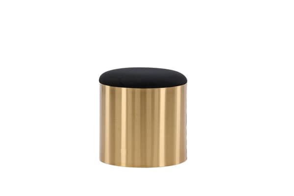 FURNLUX PUF SORT & GULD 45CM