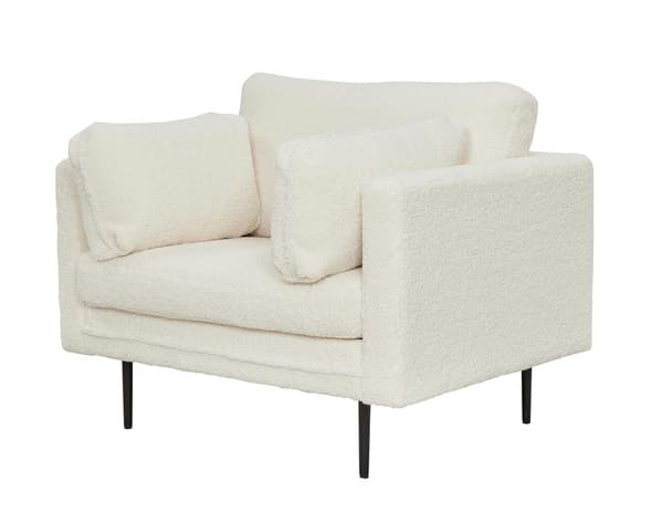 FURNLUX FÅTÖLJ BOM CREME & SVART 110CM