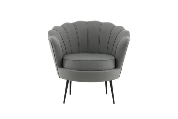 FURNLUX LÆNESTOL CALAIS GRÅ & SORT 83CM