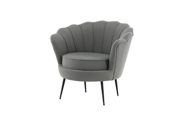 FURNLUX LÆNESTOL CALAIS GRÅ & SORT 83CM