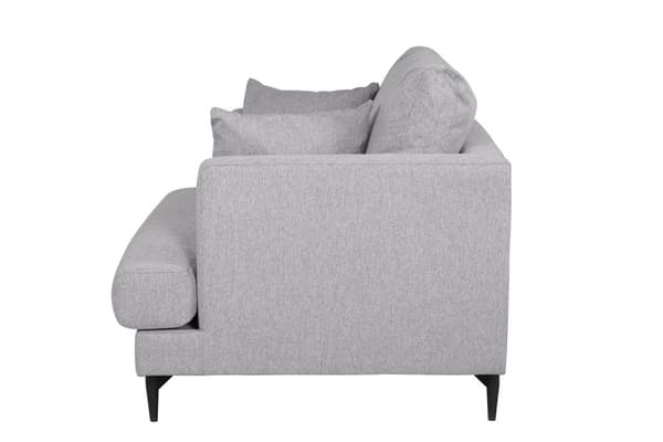FURNLUX LÆNESTOL SOFIA GRÅ & SORT 104CM